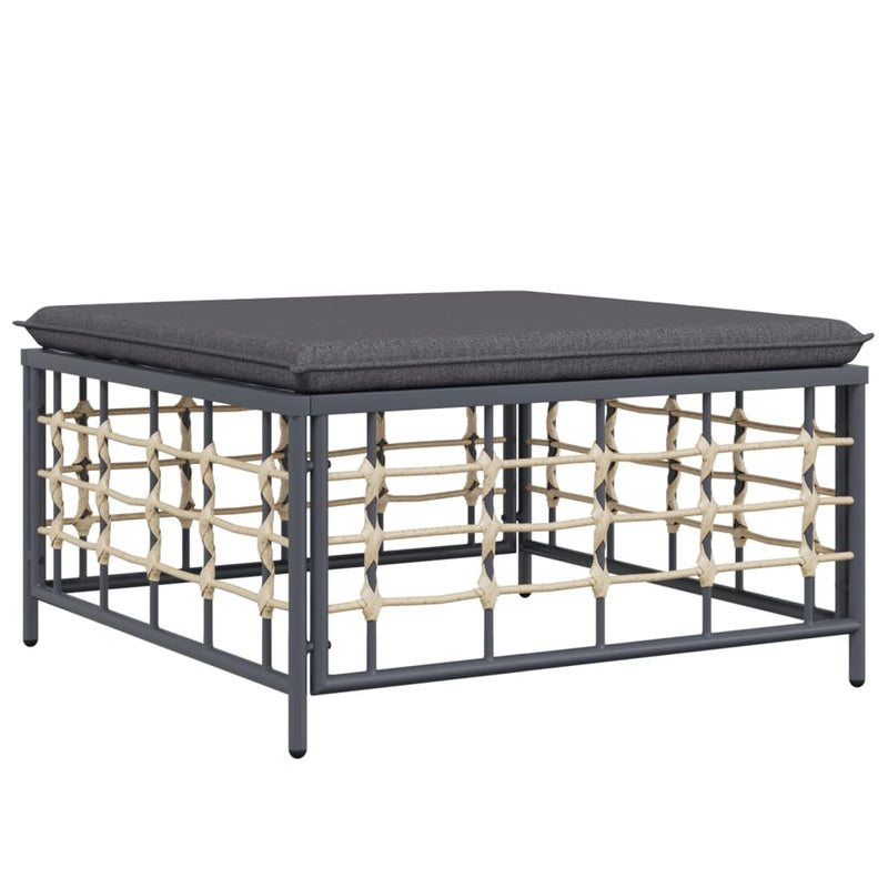 8 Piece Garden Lounge Set with Cushions Anthracite Poly Rattan Payday Deals