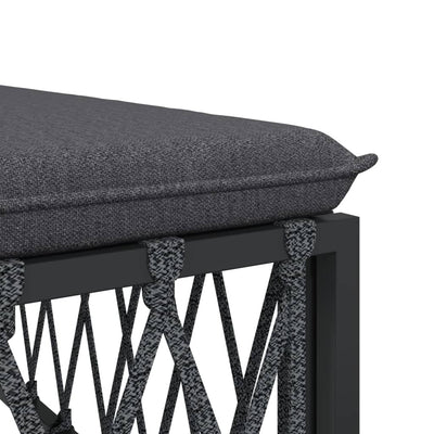 8 Piece Garden Lounge Set with Cushions Anthracite Steel Payday Deals