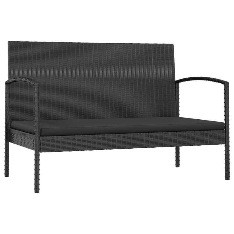8 Piece Garden Lounge Set with Cushions Poly Rattan Black Payday Deals