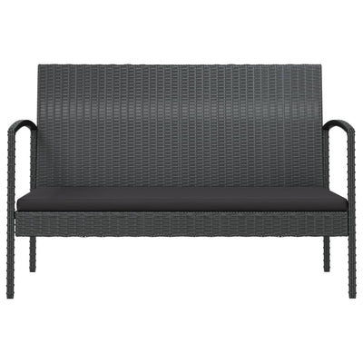 8 Piece Garden Lounge Set with Cushions Poly Rattan Black Payday Deals