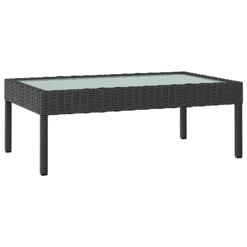8 Piece Garden Lounge Set with Cushions Poly Rattan Black Payday Deals