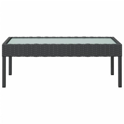 8 Piece Garden Lounge Set with Cushions Poly Rattan Black Payday Deals