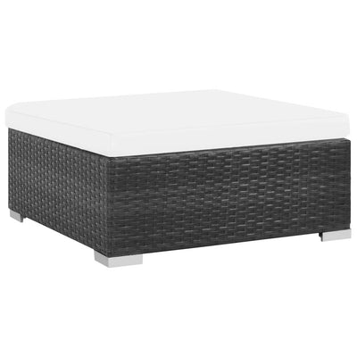 8 Piece Garden Lounge Set with Cushions Poly Rattan Black Payday Deals