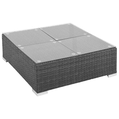 8 Piece Garden Lounge Set with Cushions Poly Rattan Black Payday Deals