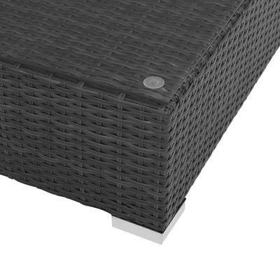 8 Piece Garden Lounge Set with Cushions Poly Rattan Black Payday Deals