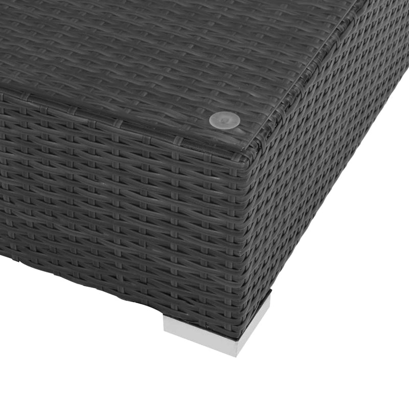 8 Piece Garden Lounge Set with Cushions Poly Rattan Black Payday Deals