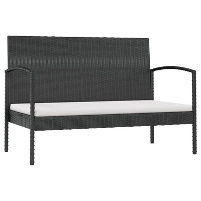 8 Piece Garden Lounge Set with Cushions Poly Rattan Black Payday Deals