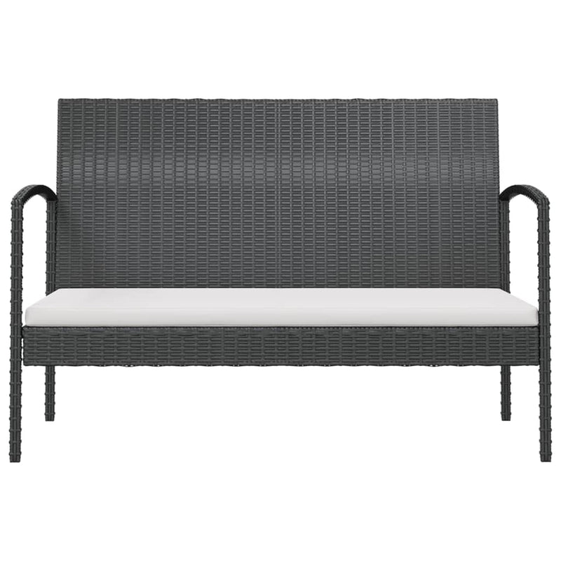 8 Piece Garden Lounge Set with Cushions Poly Rattan Black Payday Deals
