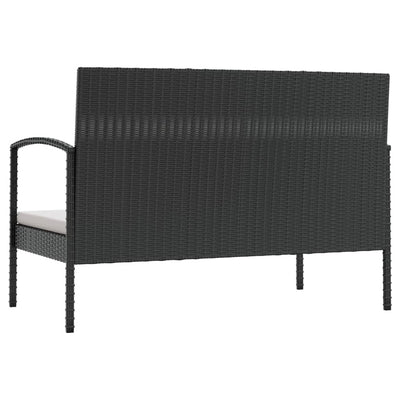 8 Piece Garden Lounge Set with Cushions Poly Rattan Black Payday Deals