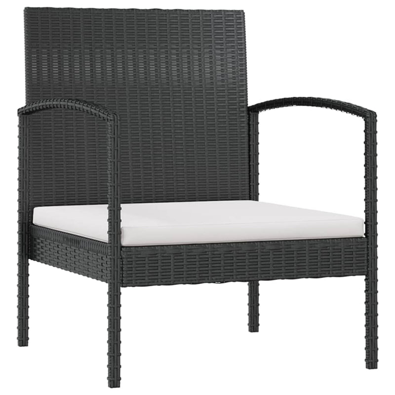 8 Piece Garden Lounge Set with Cushions Poly Rattan Black Payday Deals