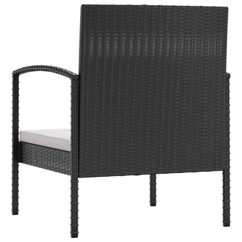 8 Piece Garden Lounge Set with Cushions Poly Rattan Black Payday Deals