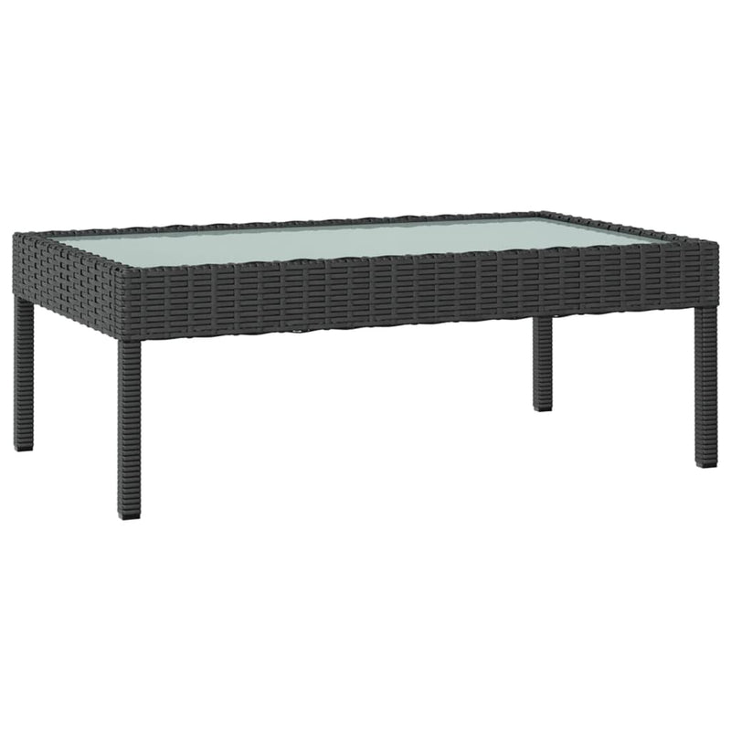 8 Piece Garden Lounge Set with Cushions Poly Rattan Black Payday Deals