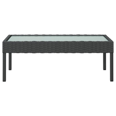 8 Piece Garden Lounge Set with Cushions Poly Rattan Black Payday Deals