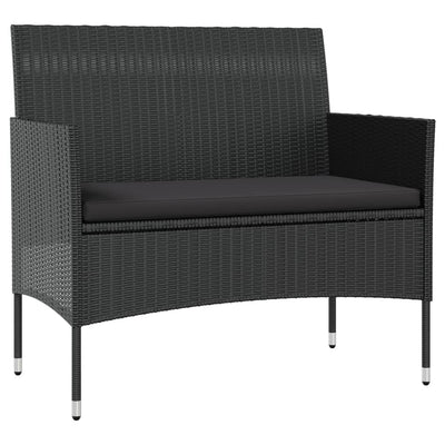 8 Piece Garden Lounge Set with Cushions Poly Rattan Black Payday Deals
