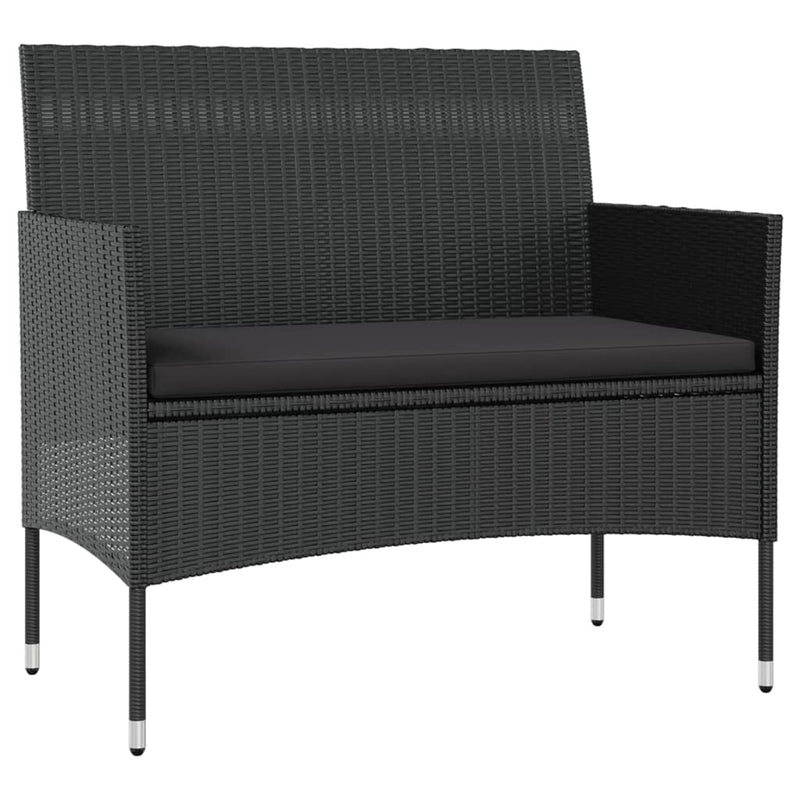 8 Piece Garden Lounge Set with Cushions Poly Rattan Black Payday Deals
