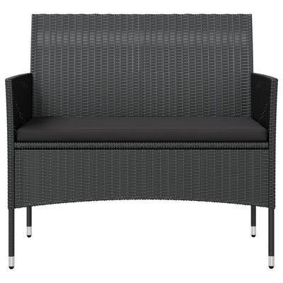 8 Piece Garden Lounge Set with Cushions Poly Rattan Black Payday Deals