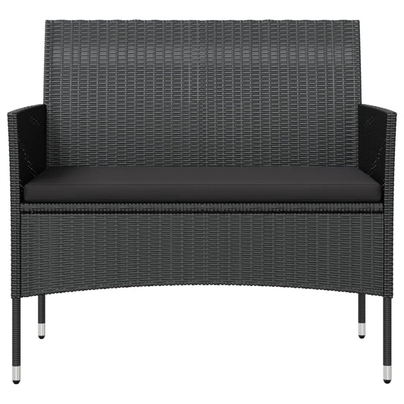 8 Piece Garden Lounge Set with Cushions Poly Rattan Black Payday Deals