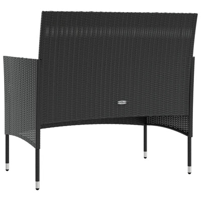 8 Piece Garden Lounge Set with Cushions Poly Rattan Black Payday Deals