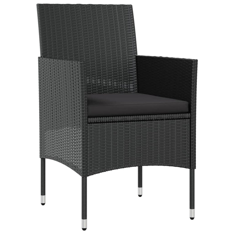 8 Piece Garden Lounge Set with Cushions Poly Rattan Black Payday Deals