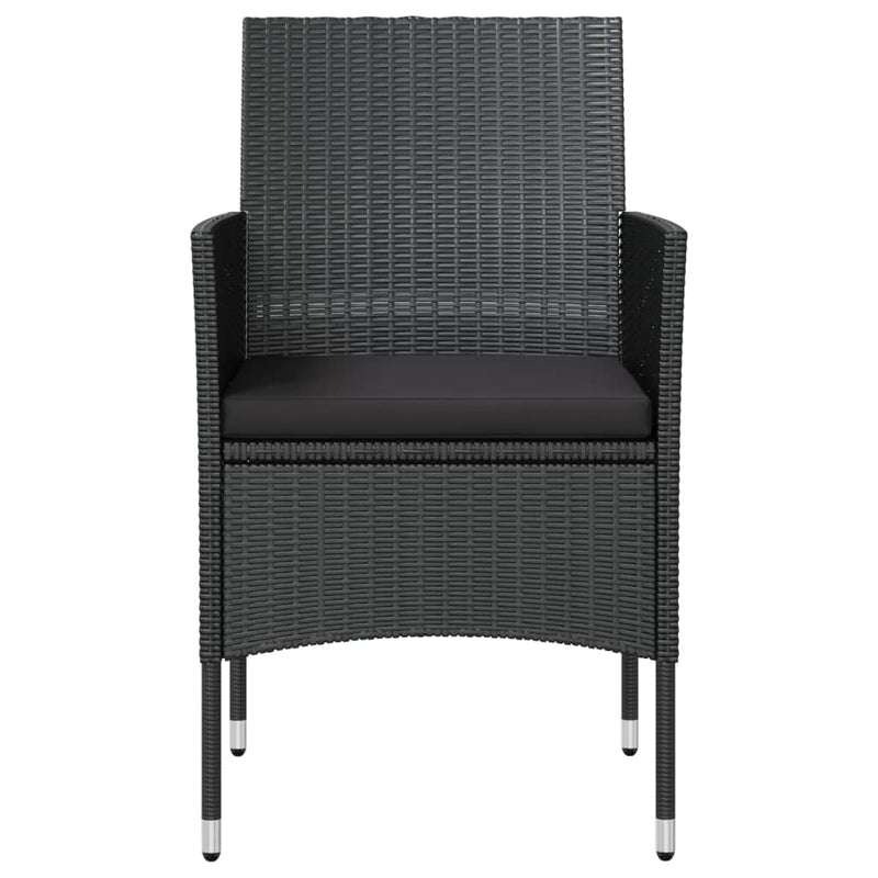 8 Piece Garden Lounge Set with Cushions Poly Rattan Black Payday Deals