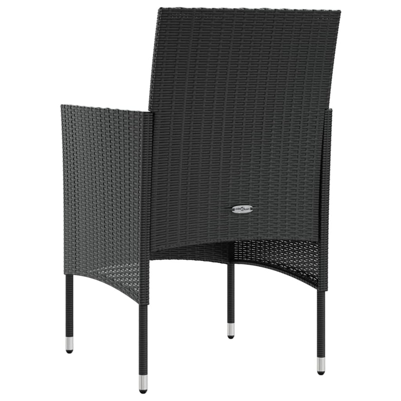 8 Piece Garden Lounge Set with Cushions Poly Rattan Black Payday Deals