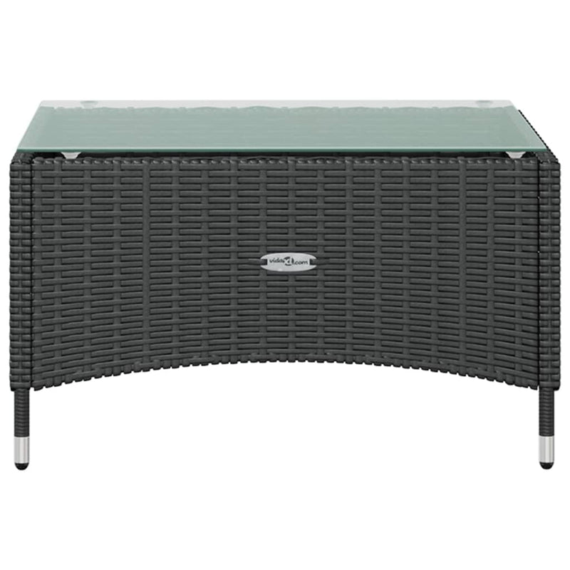 8 Piece Garden Lounge Set with Cushions Poly Rattan Black Payday Deals