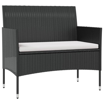 8 Piece Garden Lounge Set with Cushions Poly Rattan Black Payday Deals