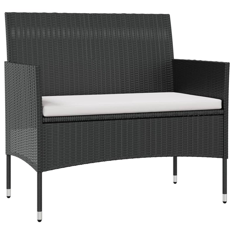 8 Piece Garden Lounge Set with Cushions Poly Rattan Black Payday Deals