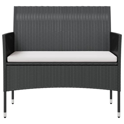 8 Piece Garden Lounge Set with Cushions Poly Rattan Black Payday Deals