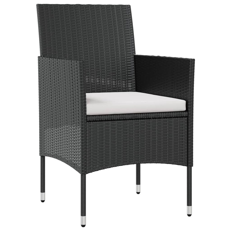 8 Piece Garden Lounge Set with Cushions Poly Rattan Black Payday Deals