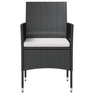 8 Piece Garden Lounge Set with Cushions Poly Rattan Black Payday Deals