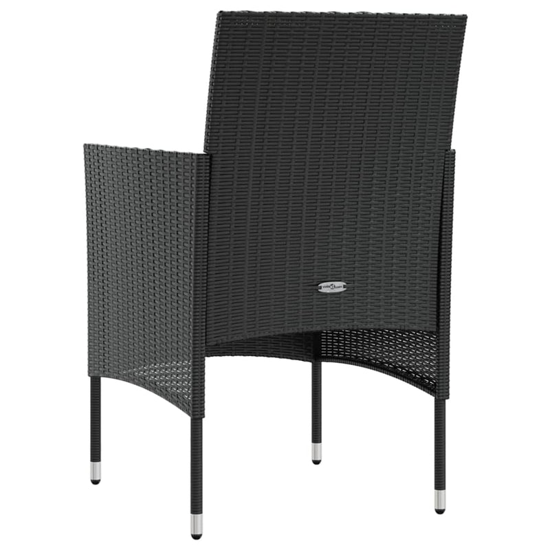 8 Piece Garden Lounge Set with Cushions Poly Rattan Black Payday Deals