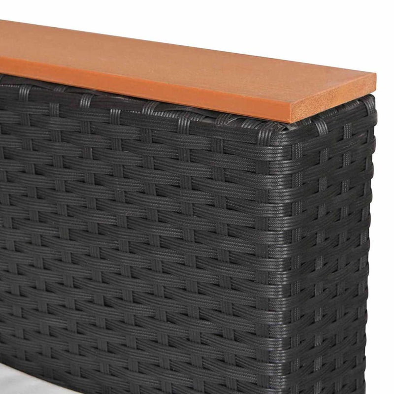 8 Piece Garden Lounge Set with Cushions Poly Rattan Black Payday Deals