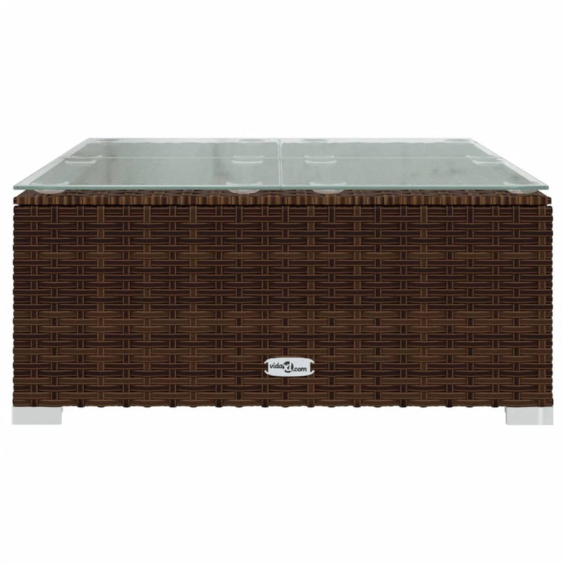 8 Piece Garden Lounge Set with Cushions Poly Rattan Brown Payday Deals