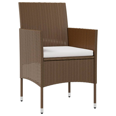 8 Piece Garden Lounge Set with Cushions Poly Rattan Brown Payday Deals