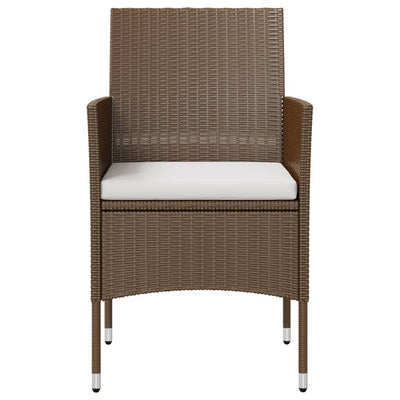 8 Piece Garden Lounge Set with Cushions Poly Rattan Brown Payday Deals