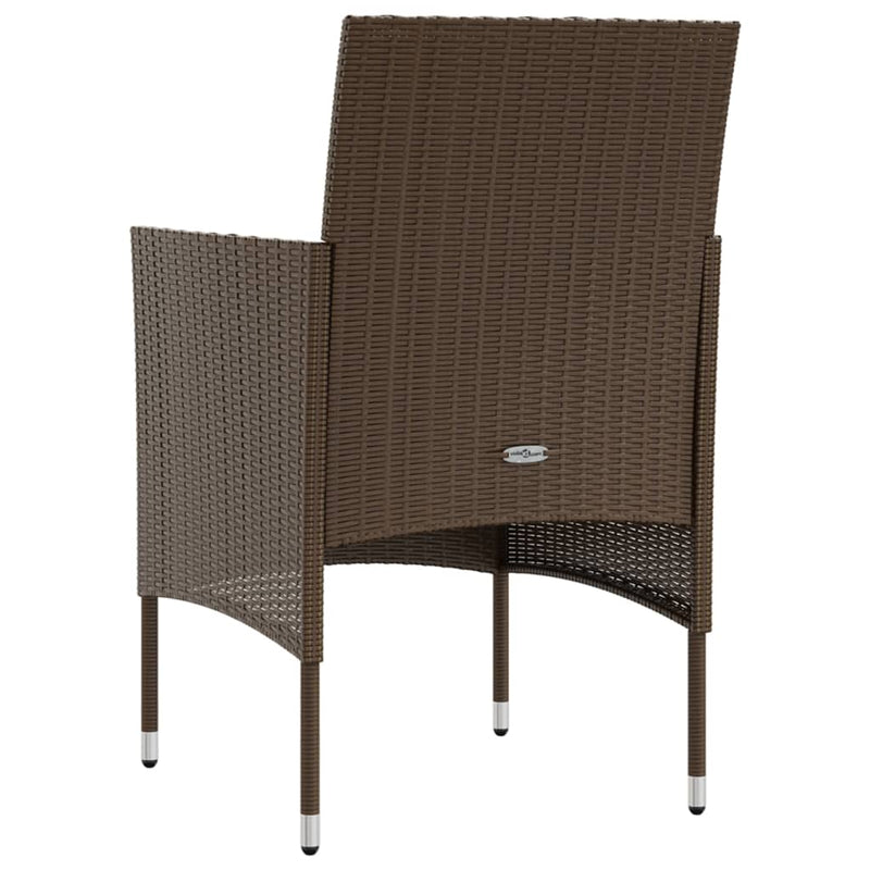 8 Piece Garden Lounge Set with Cushions Poly Rattan Brown Payday Deals