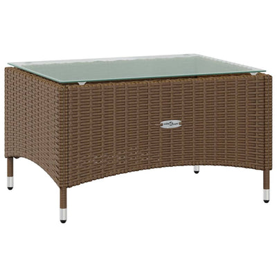 8 Piece Garden Lounge Set with Cushions Poly Rattan Brown Payday Deals