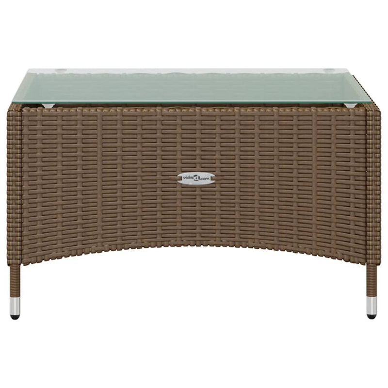 8 Piece Garden Lounge Set with Cushions Poly Rattan Brown Payday Deals