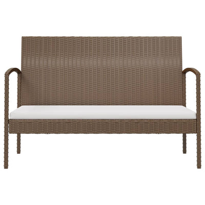 8 Piece Garden Lounge Set with Cushions Poly Rattan Brown Payday Deals