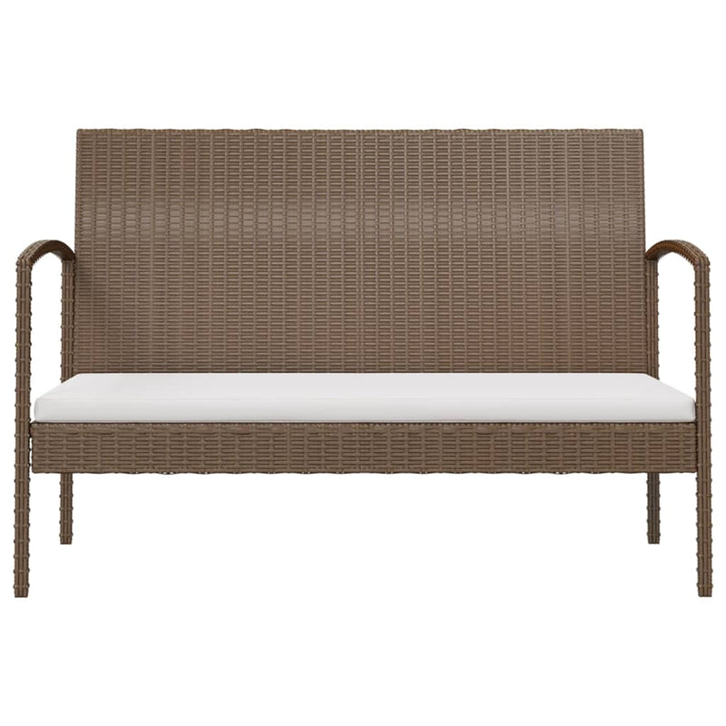 8 Piece Garden Lounge Set with Cushions Poly Rattan Brown Payday Deals