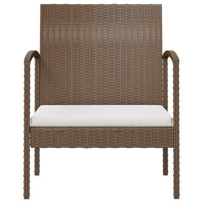 8 Piece Garden Lounge Set with Cushions Poly Rattan Brown Payday Deals