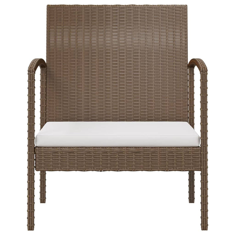 8 Piece Garden Lounge Set with Cushions Poly Rattan Brown Payday Deals