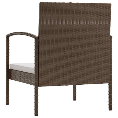 8 Piece Garden Lounge Set with Cushions Poly Rattan Brown Payday Deals
