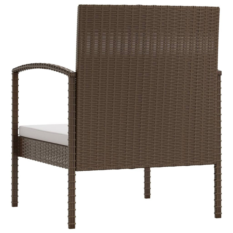 8 Piece Garden Lounge Set with Cushions Poly Rattan Brown Payday Deals