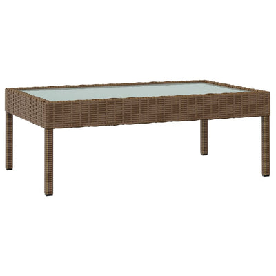 8 Piece Garden Lounge Set with Cushions Poly Rattan Brown Payday Deals