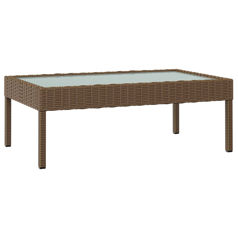 8 Piece Garden Lounge Set with Cushions Poly Rattan Brown Payday Deals