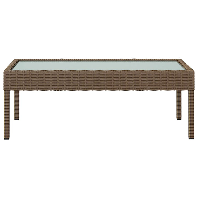 8 Piece Garden Lounge Set with Cushions Poly Rattan Brown Payday Deals