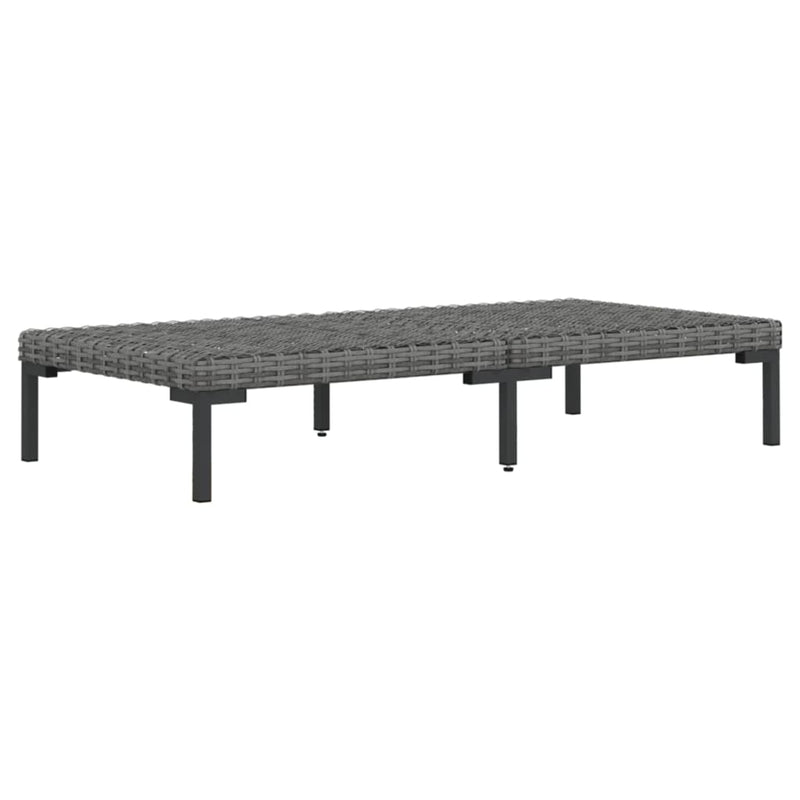8 Piece Garden Lounge Set with Cushions Poly Rattan Dark Grey Payday Deals