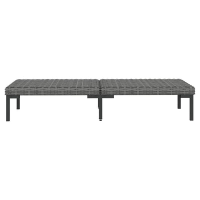 8 Piece Garden Lounge Set with Cushions Poly Rattan Dark Grey Payday Deals